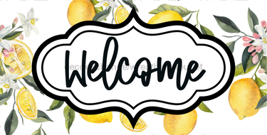 Welcome Sign Dco-00143 For Wreath 6X12 Metal 8X10